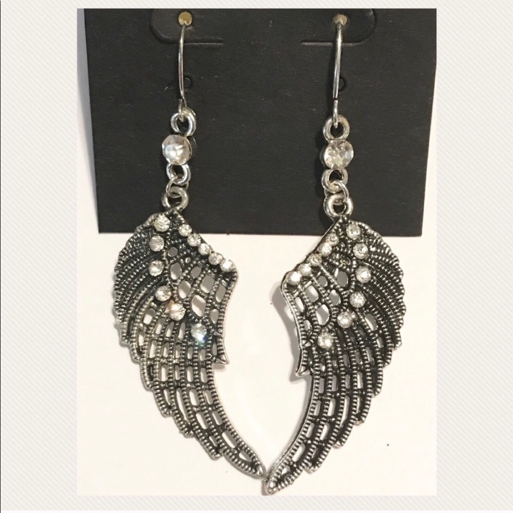 Angel Wing Drop Earrings